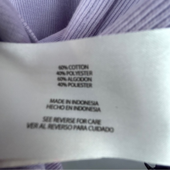 Orvis Casual Floral Trim Long Sleeve Quarter Zip Cotton Sweater Large Lilac NWT - Picture 10 of 12